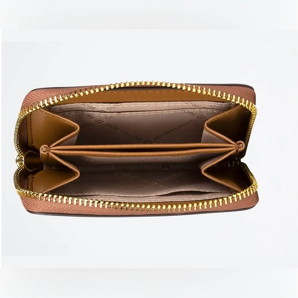 NWT Michael Michael Kors Medium Logo Zip-Around Card Case - Picture 3 of 4